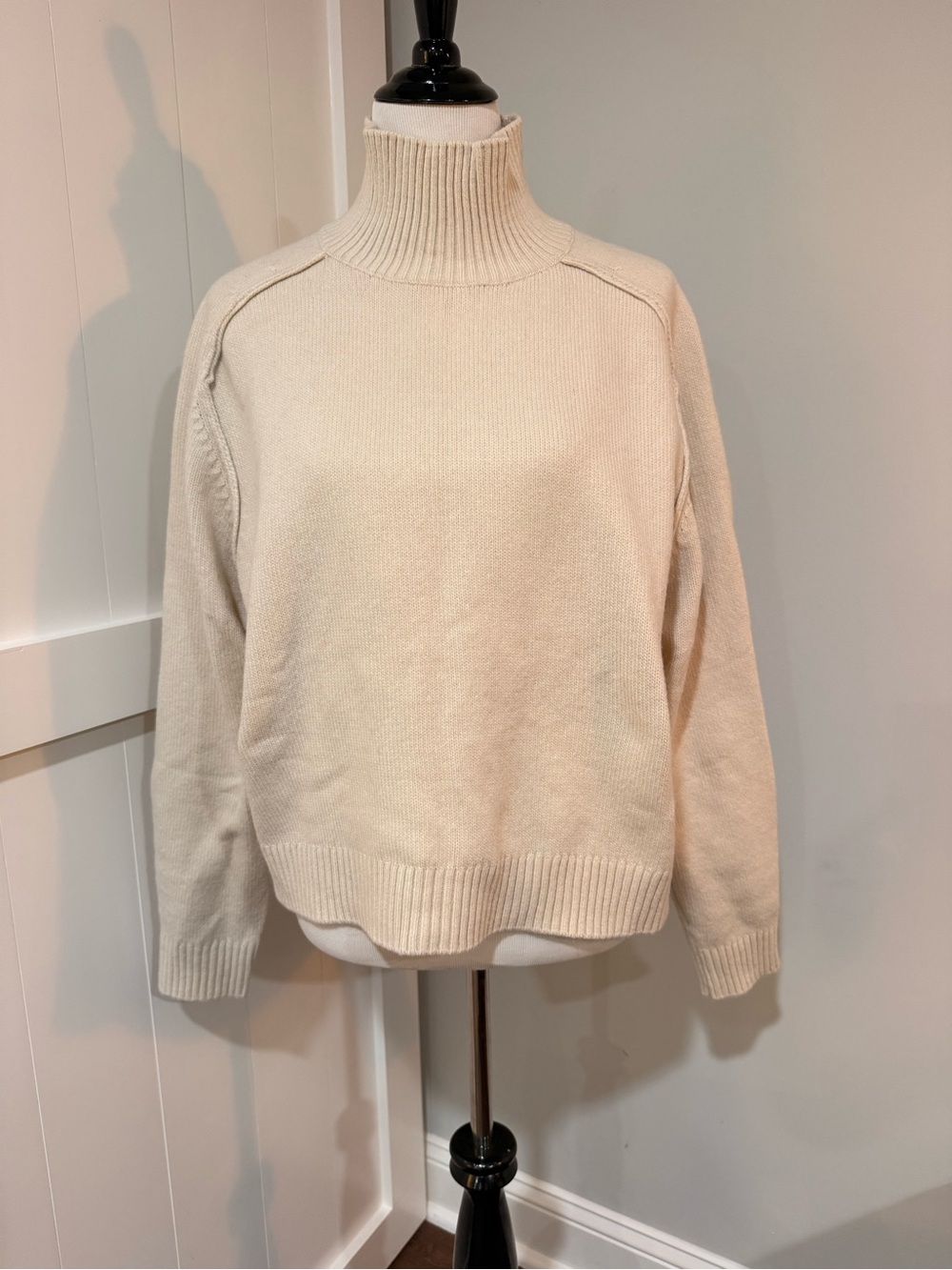 H&M Cream Turtleneck Sweater